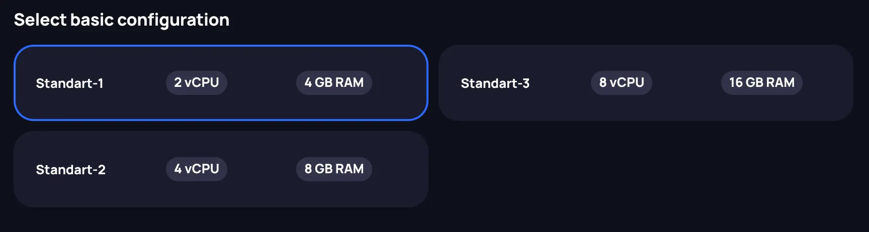 choose configuration